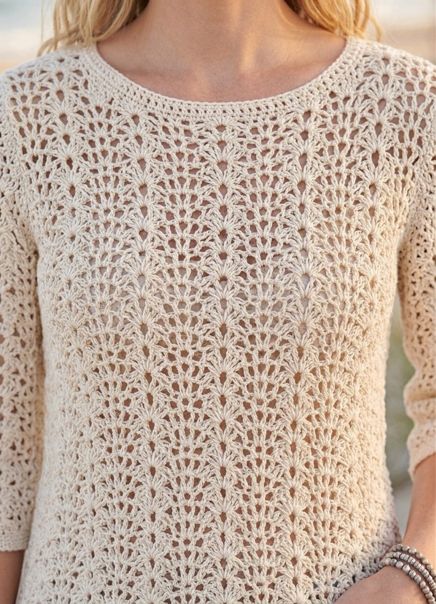Crochet Summer Lace Sweater Pattern: Lightweight Cardigan PDF | Crochety