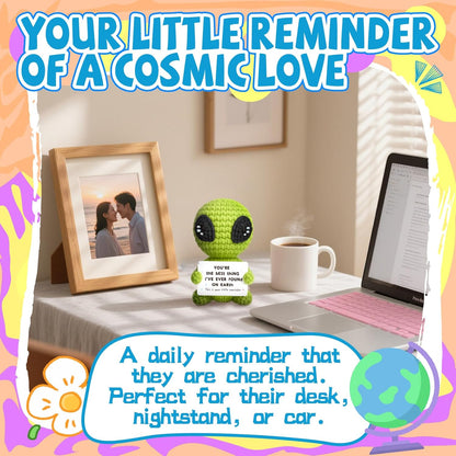 Gifts for Him Her Boyfriend Girlfriend Crochet Alien Valentine's Day Anniversary Birthday Funny Romantic