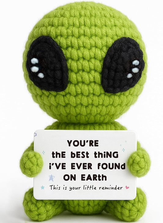 Gifts for Him Her Boyfriend Girlfriend Crochet Alien Valentine's Day Anniversary Birthday Funny Romantic