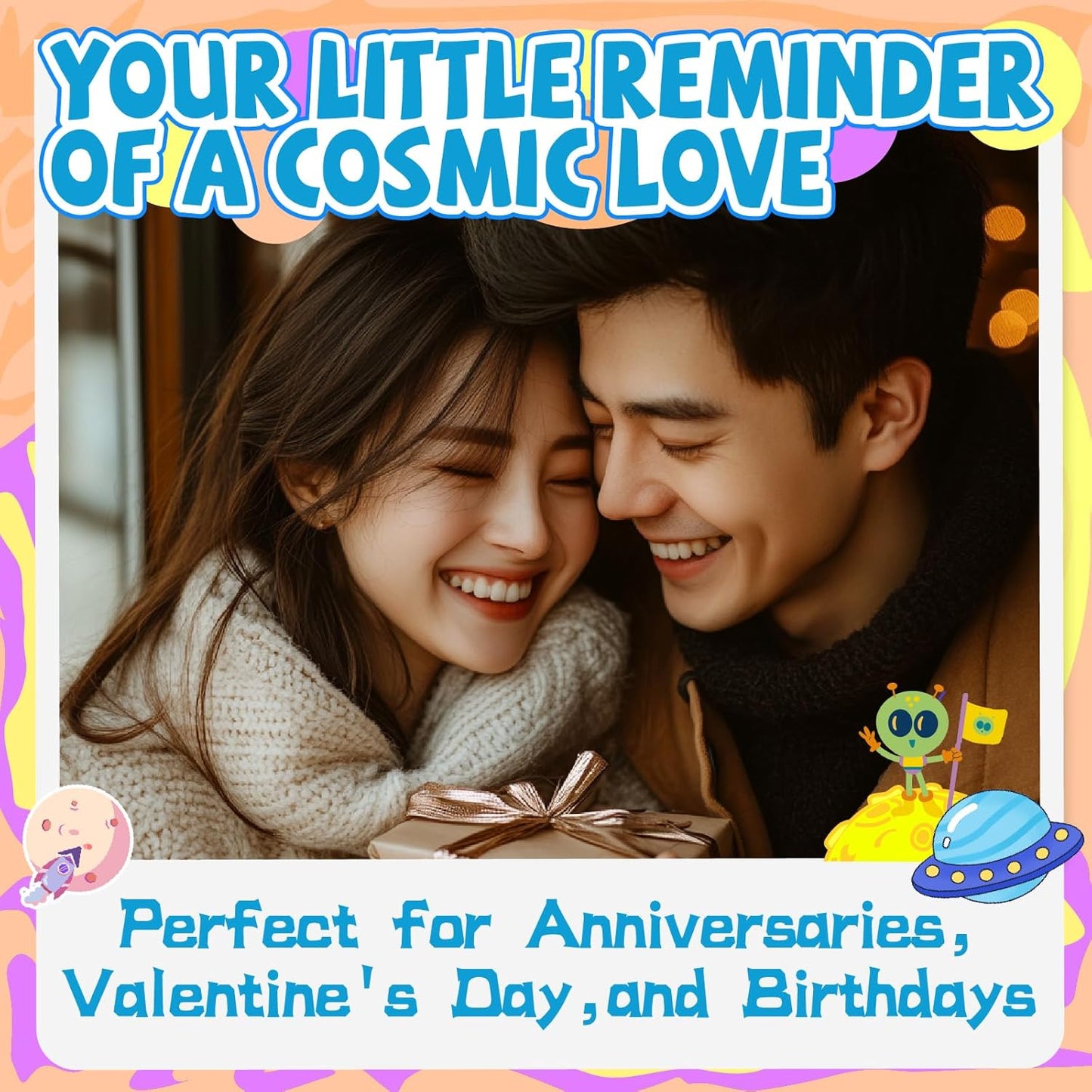 Gifts for Him Her Boyfriend Girlfriend Crochet Alien Valentine's Day Anniversary Birthday Funny Romantic