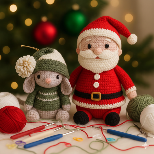 Amigurumi Santa and Mouse Christmas Crochet Patterns - Crochety