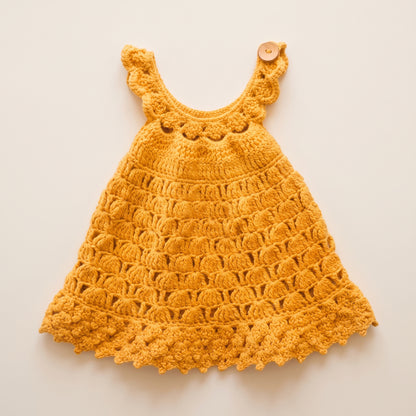 Crochet Baby Dress Pattern PDF – Lacy Halter Dress with Picot Shells & Ruffled Skirt (Sizes 6–12 Months to 5–6 Years)