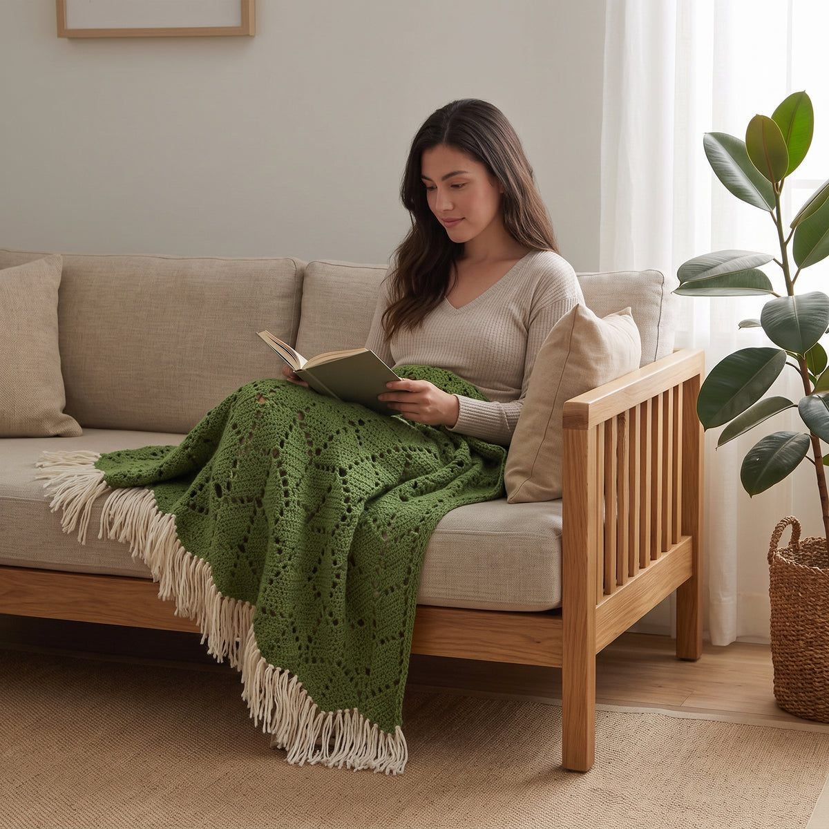 Ivy Chevron Crochet Blanket Pattern - Crochety Pattern