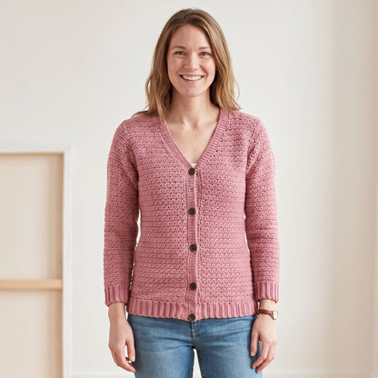 Crochet V-Neck Cardigan Pattern – Her & His Version | Sizes XS/S–4/5XL