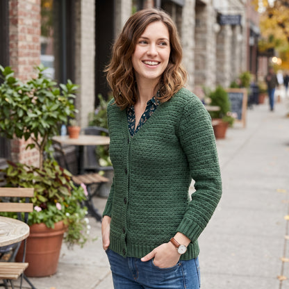 Crochet V-Neck Cardigan Pattern – Her & His Version | Sizes XS/S–4/5XL