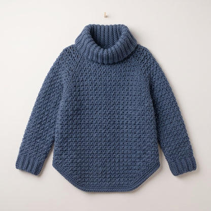 Crochet Cowl Pullover Pattern – Easy Raglan Sweater with Cowl Collar (PDF, Sizes XS–4XL) - Crochet Pattern.