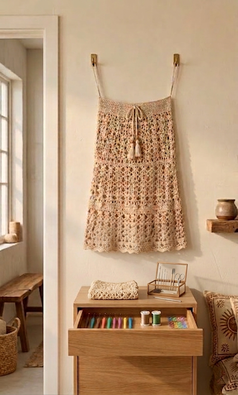 Summer Lace Maxi Skirt Crochet Pattern Beach Cover Up - Crochety