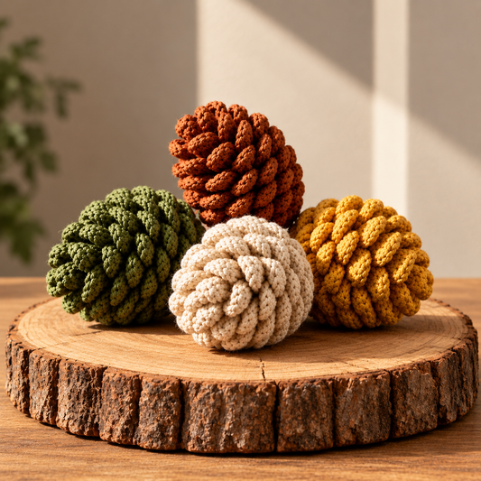 Crochet Pine Cone Pattern, Rustic Woodland Fall & Christmas Decor PDF | Crochety
