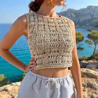 Summer Crochet Pattern Sunny Side UP Tank Easy Beginner Friendly - Crafts