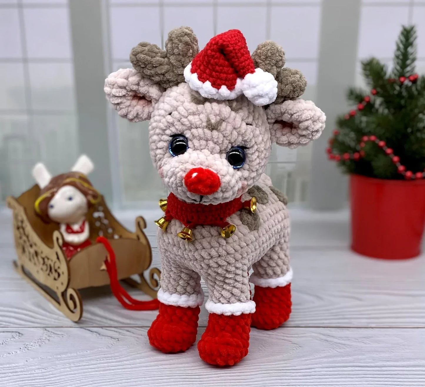 Amigurumi Rudolph The Red Nose Crochet Pattern - Crochety