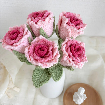 Bell Rose Flower Bouquet DIY Crochet Pattern - Crochety