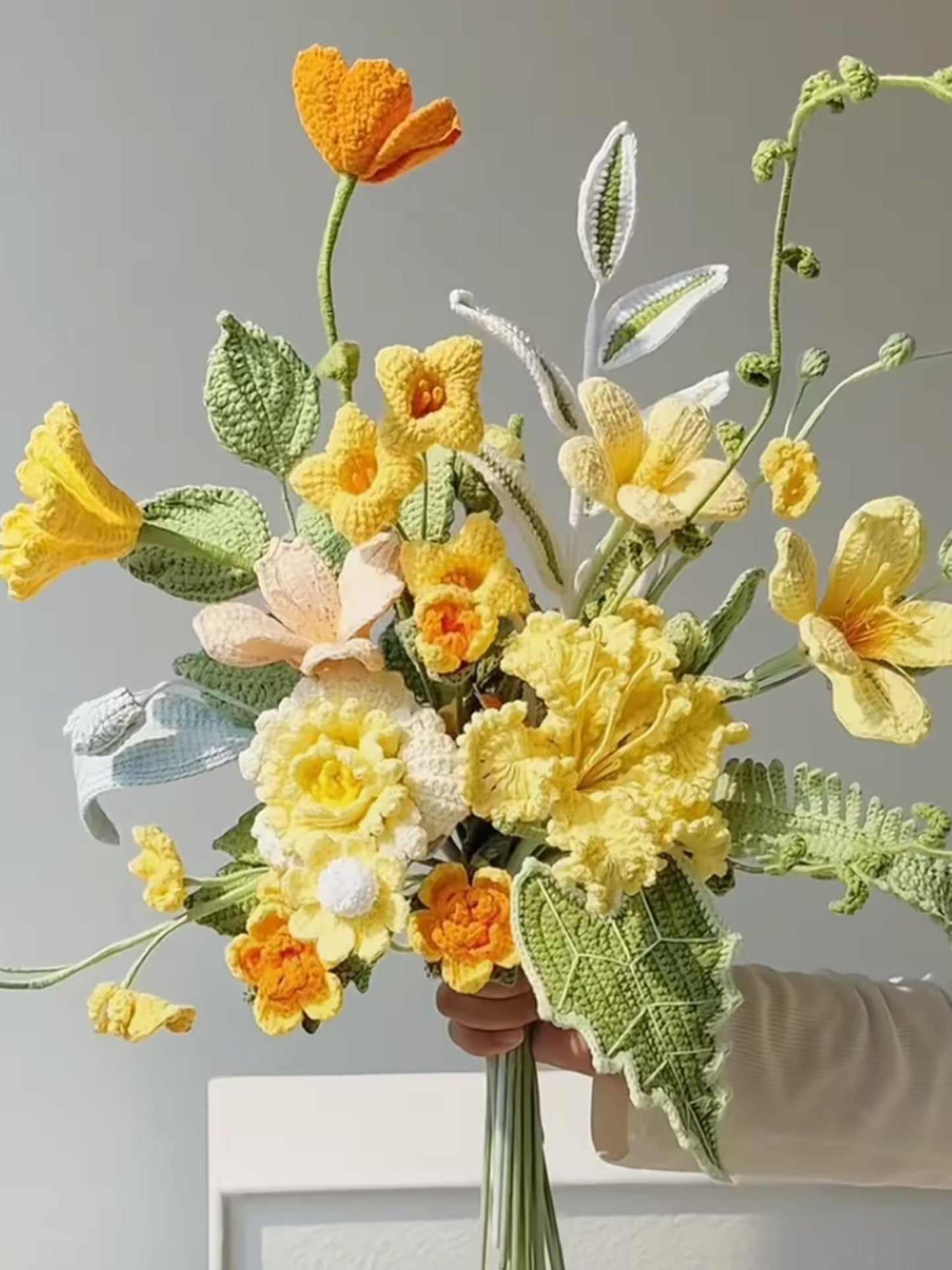 15-in-1 Floral Crochet Pattern Flower Bouquet Arrangement - Crochety