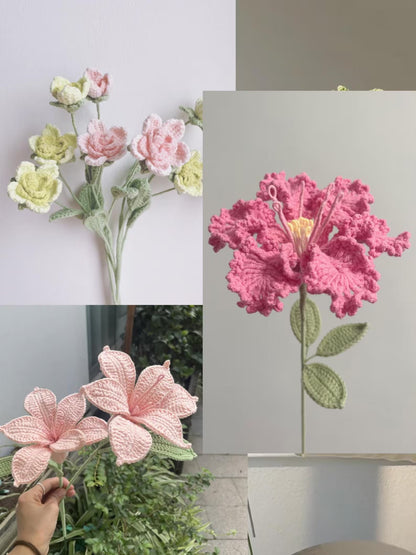 15-in-1 Floral Crochet Pattern Flower Bouquet Arrangement - Crochety