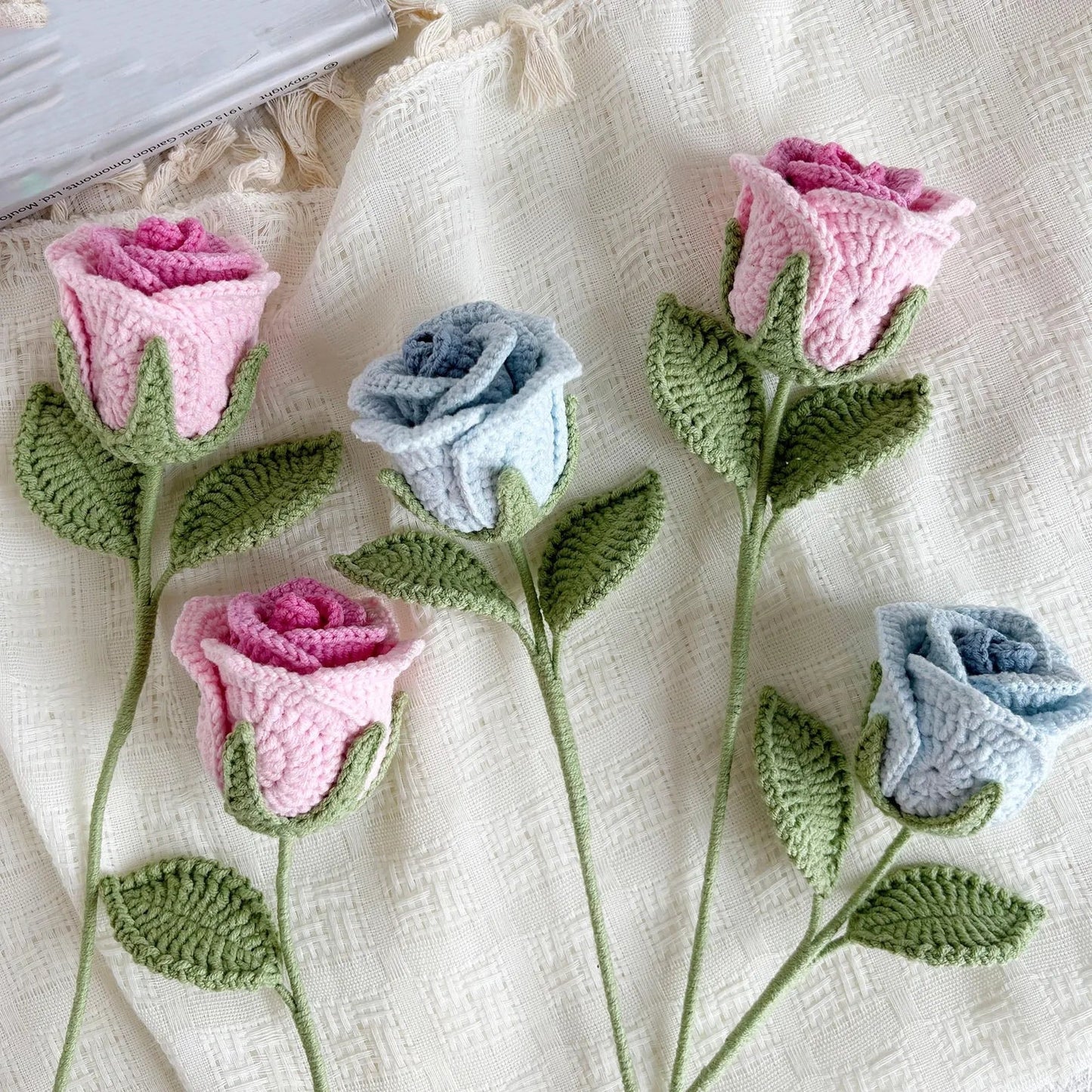 Bell Rose Flower Bouquet DIY Crochet Pattern - Crochety