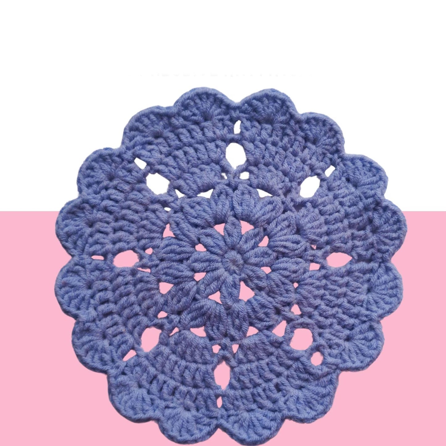 Crochet Heart & Flower Coaster Pattern Easy DIY House Decor - Crochety