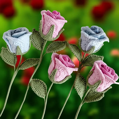 Bell Rose Flower Bouquet DIY Crochet Pattern - Crochety