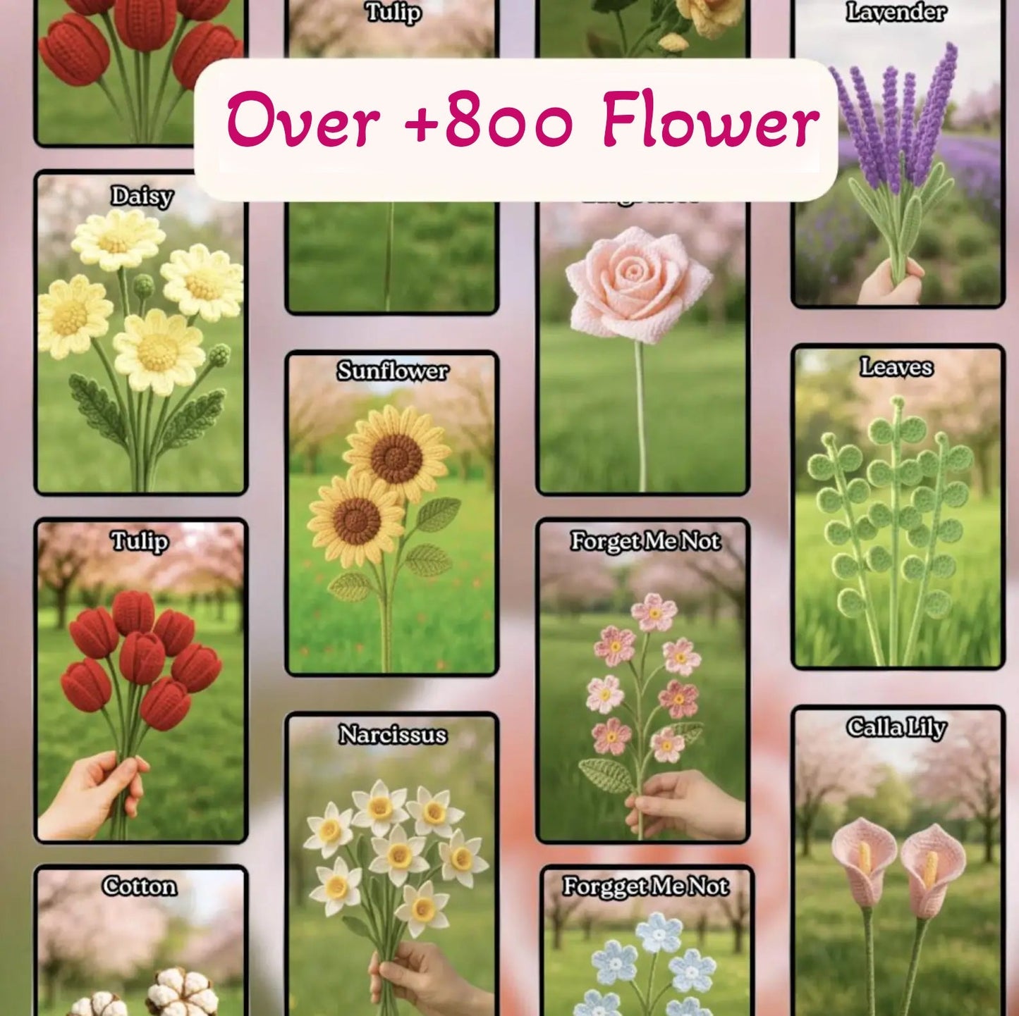 800+ Flower Bouquet Crochet PATTERNS - Crochety
