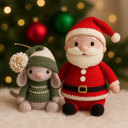 Amigurumi Santa and Mouse Christmas Crochet Patterns - Crochety