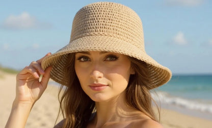 Bucket Hat Crochet Pattern Handmade Summer Hat Beach - Crochety