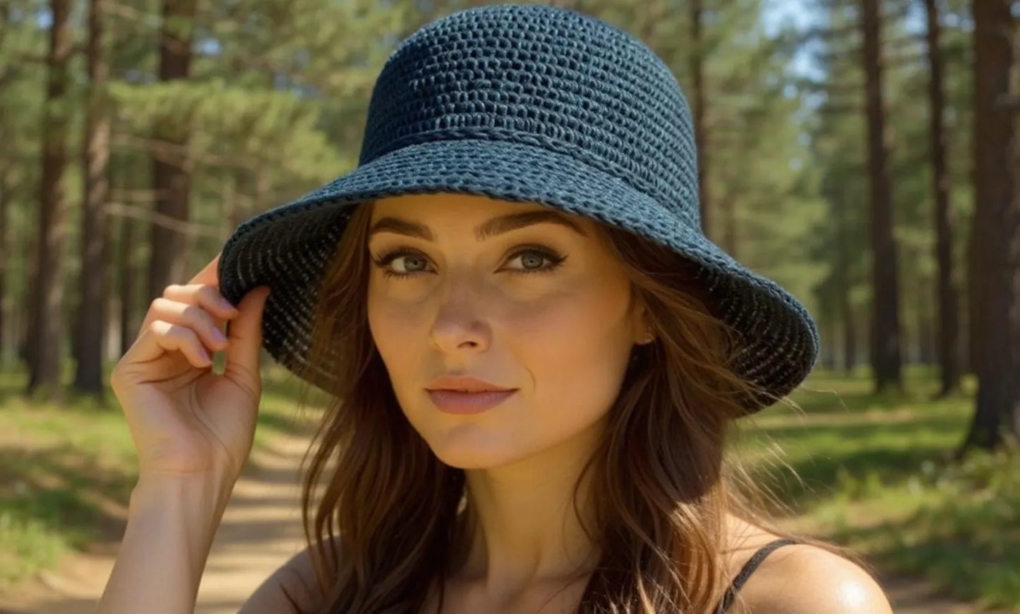 Bucket Hat Crochet Pattern Handmade Straw Hat for Beginners Summer Sun Hat Beach