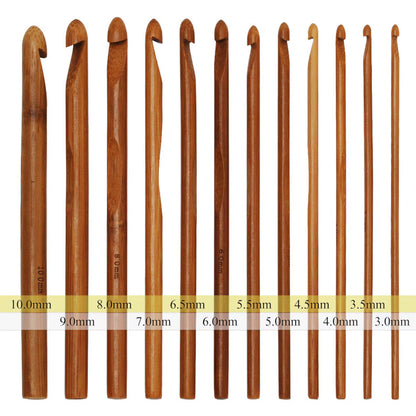 1 Set Crochet Hook Bamboo crochet beginner starter needle | Gift For Friend