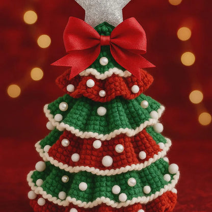 Christmas Holiday Tree Ruffled Amigurumi Crochet Pattern PDF - Crochety