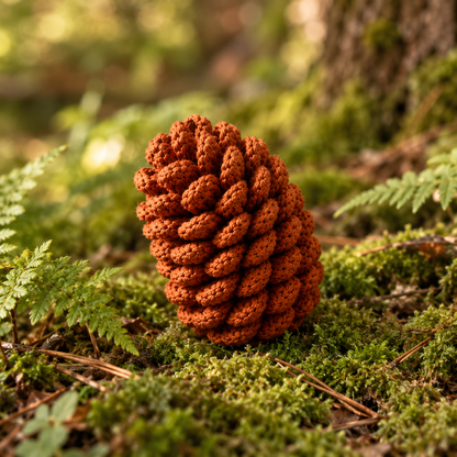 Crochet Pine Cone Pattern, Rustic Woodland Fall & Christmas Decor PDF | Crochety