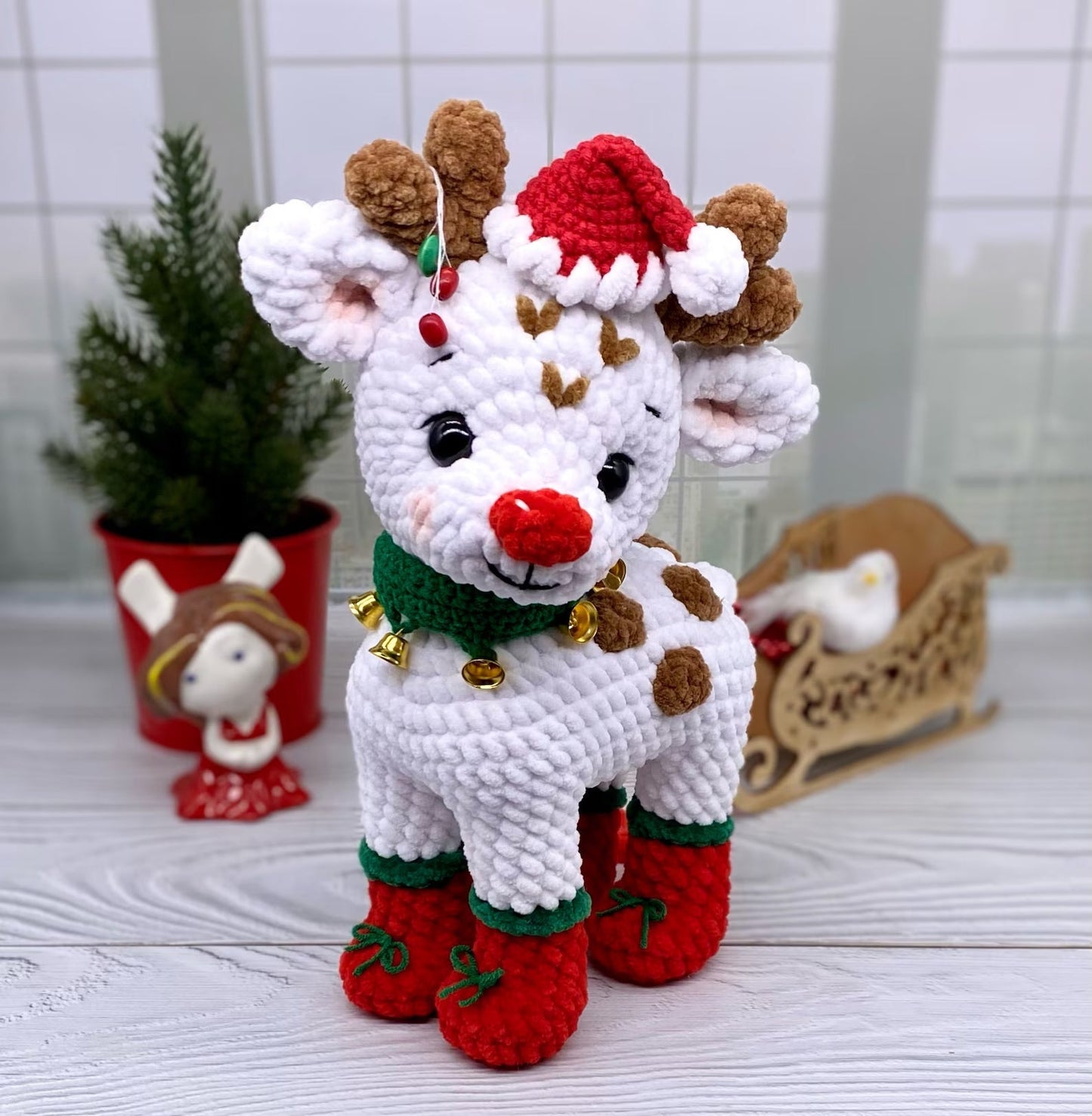 Amigurumi Rudolph The Red Nose Crochet Pattern - Crochety
