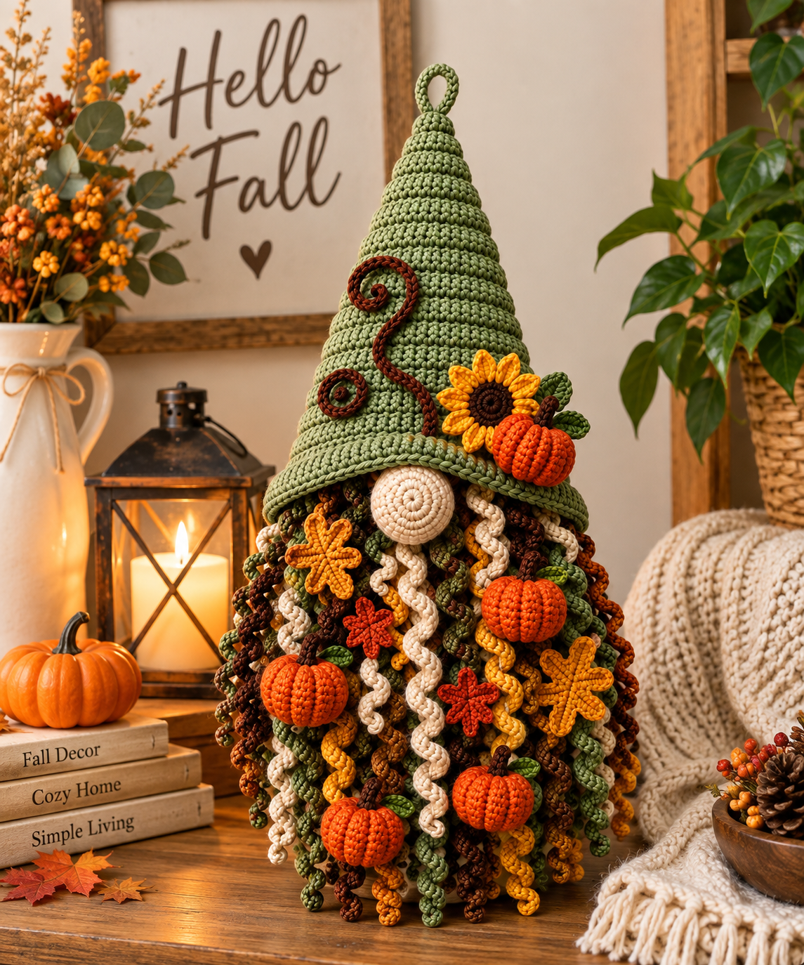Autumn Pumpkin Gnome Crochet Pattern, Cute Fall & Thanksgiving Decor | Crochety