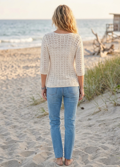 Crochet Summer Lace Sweater Pattern: Lightweight Cardigan PDF | Crochety