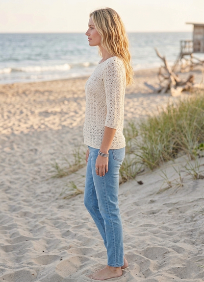 Crochet Summer Lace Sweater Pattern: Lightweight Cardigan PDF | Crochety