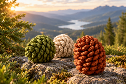 Crochet Pine Cone Pattern, Rustic Woodland Fall & Christmas Decor PDF | Crochety