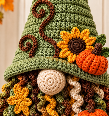 Autumn Pumpkin Gnome Crochet Pattern, Cute Fall & Thanksgiving Decor | Crochety