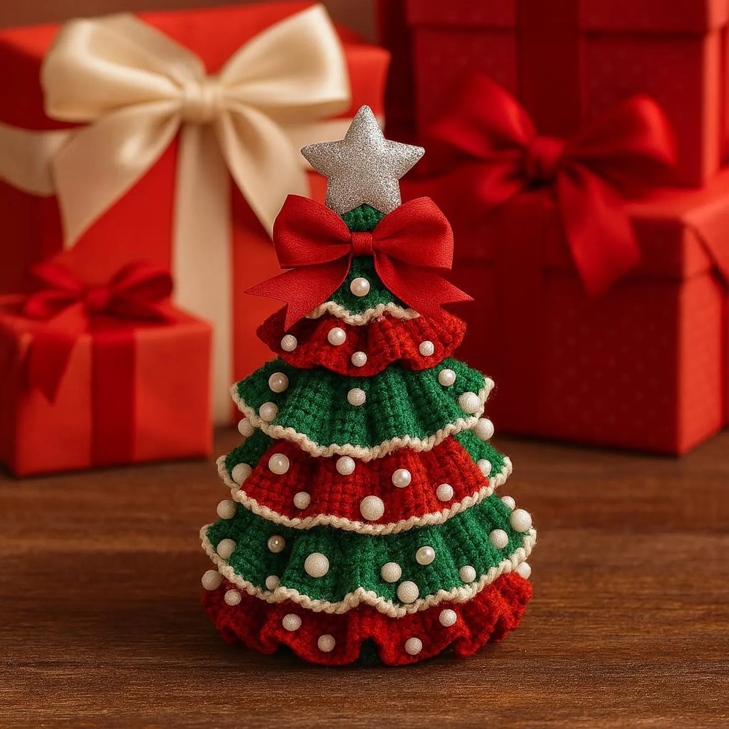 Christmas Holiday Tree Ruffled Amigurumi Crochet Pattern PDF - Crochety