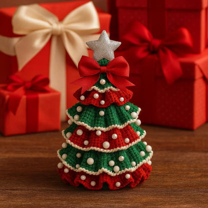 Christmas Holiday Tree Ruffled Amigurumi Crochet Pattern PDF - Crochety