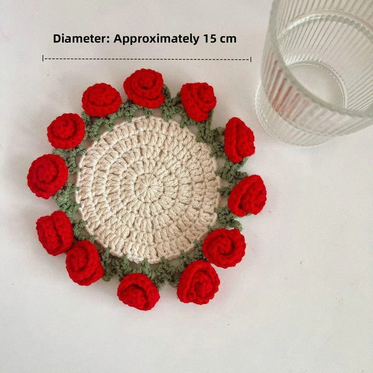 Rose Coaster & Flower Basket Crochet Pattern 5 languages - Crochety