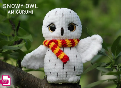 Owl Snowy Amigurumi CROCHET PATTERN - Crochety